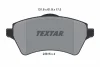 2361501 TEXTAR Комплект тормозных колодок, дисковый тормоз