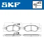 VKBP 80009 E SKF Комплект тормозных колодок, дисковый тормоз