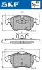 VKBP 80049 SKF Комплект тормозных колодок, дисковый тормоз