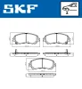 VKBP 80108 A SKF Комплект тормозных колодок, дисковый тормоз