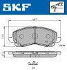 VKBP 80169 A SKF Комплект тормозных колодок, дисковый тормоз