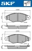 VKBP 80212 SKF Комплект тормозных колодок, дисковый тормоз