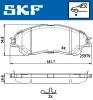 VKBP 80239 A SKF Комплект тормозных колодок, дисковый тормоз