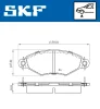 VKBP 80470 SKF Комплект тормозных колодок, дисковый тормоз