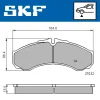 VKBP 80507 SKF Комплект тормозных колодок, дисковый тормоз