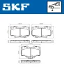 VKBP 80537 A SKF Комплект тормозных колодок, дисковый тормоз