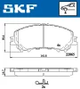 VKBP 80557 A SKF Комплект тормозных колодок, дисковый тормоз