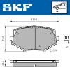 VKBP 80564 A SKF Комплект тормозных колодок, дисковый тормоз