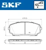 VKBP 80612 A SKF Комплект тормозных колодок, дисковый тормоз