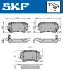 VKBP 90032 A SKF Комплект тормозных колодок, дисковый тормоз