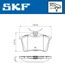 VKBP 90036 SKF Комплект тормозных колодок, дисковый тормоз