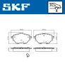 VKBP 90101 SKF Комплект тормозных колодок, дисковый тормоз