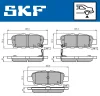 VKBP 90107 A SKF Комплект тормозных колодок, дисковый тормоз