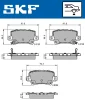 VKBP 90187 A SKF Комплект тормозных колодок, дисковый тормоз