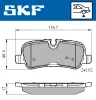 VKBP 90257 SKF Комплект тормозных колодок, дисковый тормоз