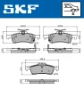 VKBP 90401 A SKF Комплект тормозных колодок, дисковый тормоз