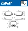 VKBP 90499 A SKF Комплект тормозных колодок, дисковый тормоз