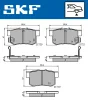 VKBP 90505 A SKF Комплект тормозных колодок, дисковый тормоз