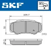 VKBP 90510 SKF Комплект тормозных колодок, дисковый тормоз