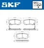 VKBP 90571 A SKF Комплект тормозных колодок, дисковый тормоз