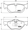 P 06 038X BREMBO Комплект тормозных колодок, дисковый тормоз