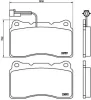 P 23 115 BREMBO Комплект тормозных колодок, дисковый тормоз