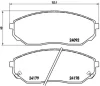 P 30 019 BREMBO Комплект тормозных колодок, дисковый тормоз