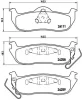 P 37 011 BREMBO Комплект тормозных колодок, дисковый тормоз