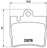 P 50 042 BREMBO Комплект тормозных колодок, дисковый тормоз