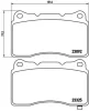 P 54 039X BREMBO Комплект тормозных колодок, дисковый тормоз