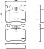 P 61 059 BREMBO Комплект тормозных колодок, дисковый тормоз