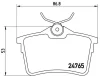 P 61 084 BREMBO Комплект тормозных колодок, дисковый тормоз