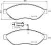 P 61 092 BREMBO Комплект тормозных колодок, дисковый тормоз