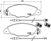 P 61 102 BREMBO Комплект тормозных колодок, дисковый тормоз