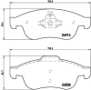 P 68 050X BREMBO Комплект тормозных колодок, дисковый тормоз