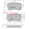 Превью - 1170004 METZGER Комплект тормозных колодок, дисковый тормоз (фото 4)