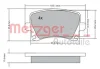 Превью - 1170005 METZGER Комплект тормозных колодок, дисковый тормоз (фото 2)