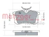 Превью - 1170022 METZGER Комплект тормозных колодок, дисковый тормоз (фото 3)
