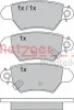 Превью - 1170042 METZGER Комплект тормозных колодок, дисковый тормоз (фото 6)