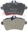 Превью - 1170053 METZGER Комплект тормозных колодок, дисковый тормоз (фото 2)