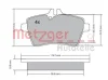 Превью - 1170053 METZGER Комплект тормозных колодок, дисковый тормоз (фото 3)