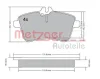Превью - 1170083 METZGER Комплект тормозных колодок, дисковый тормоз (фото 3)