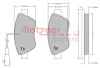 Превью - 1170102 METZGER Комплект тормозных колодок, дисковый тормоз (фото 3)
