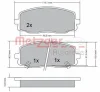 Превью - 1170108 METZGER Комплект тормозных колодок, дисковый тормоз (фото 3)