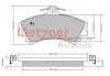 Превью - 1170143 METZGER Комплект тормозных колодок, дисковый тормоз (фото 3)