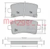 Превью - 1170152 METZGER Комплект тормозных колодок, дисковый тормоз (фото 4)