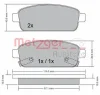 Превью - 1170164 METZGER Комплект тормозных колодок, дисковый тормоз (фото 4)