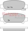 Превью - 1170167 METZGER Комплект тормозных колодок, дисковый тормоз (фото 4)