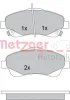 Превью - 1170172 METZGER Комплект тормозных колодок, дисковый тормоз (фото 4)