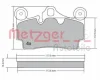 Превью - 1170191 METZGER Комплект тормозных колодок, дисковый тормоз (фото 3)
